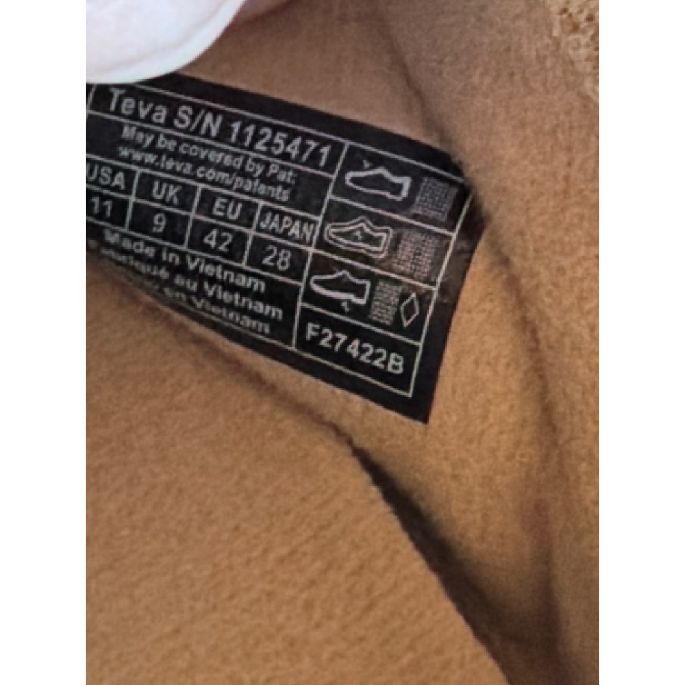 Teva Slip On Tan ReEmber 1125471 Quilted Camping Mules Sneakers Womens 11 - Picture 6 of 6